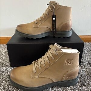 🔥🔥Sorel Cyprus Men's Brown Leather Boots. Waterproof size 10 brand new with box